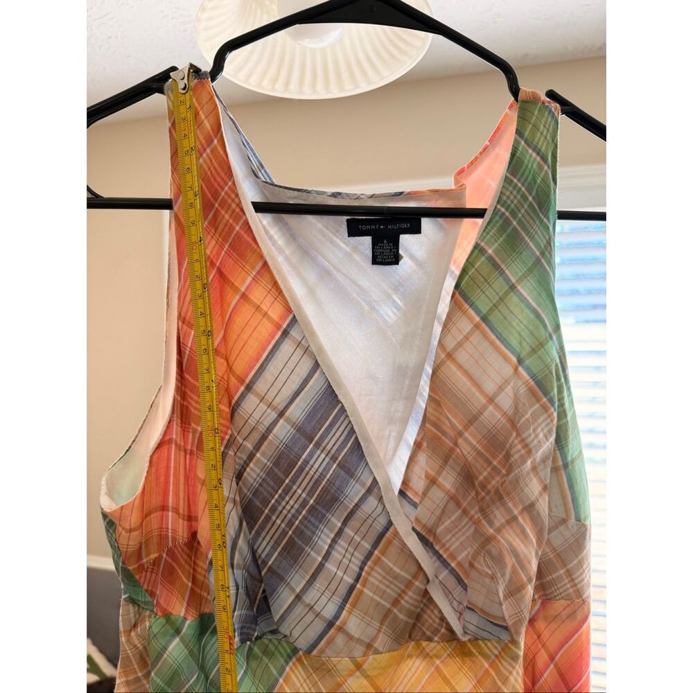 Tommy Hilfiger Colorful Maxi Dress W/ruffle Size 6 Sleeveless 100% Cotton - Picture 4 of 7